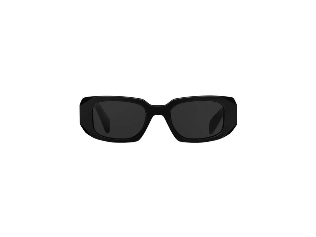 Prada Prada Symbole Sunglasses In Black Acetate Frame With Slate Gray Lenses Black