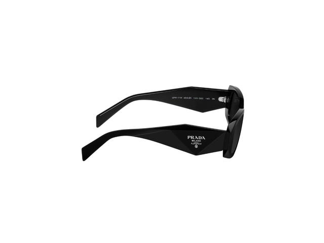 Prada Prada Symbole Sunglasses In Black Acetate Frame With Slate Gray Lenses Black - view 3