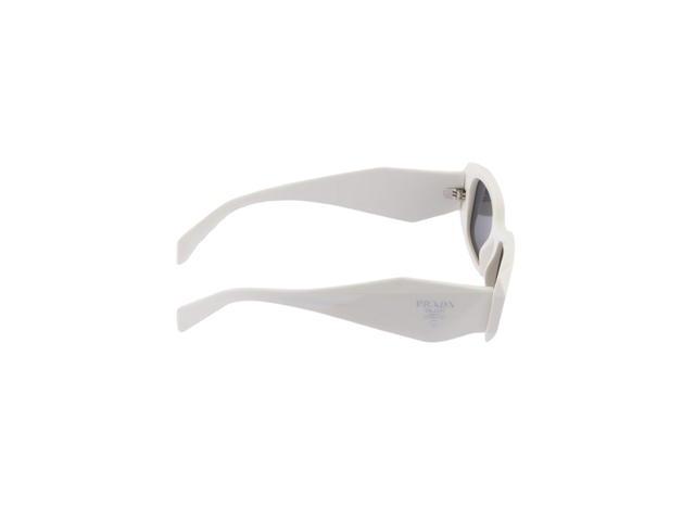 Prada Prada Symbole Sunglasses With An Oversized Geometric Design Slate Gray Lenses Chalk White - view 3