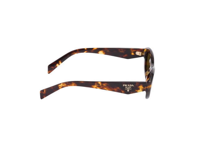 Prada Prada Symbole Sunglasses With Curved And Slightly Faceted Rims Honey Tortoiseshell - view 3