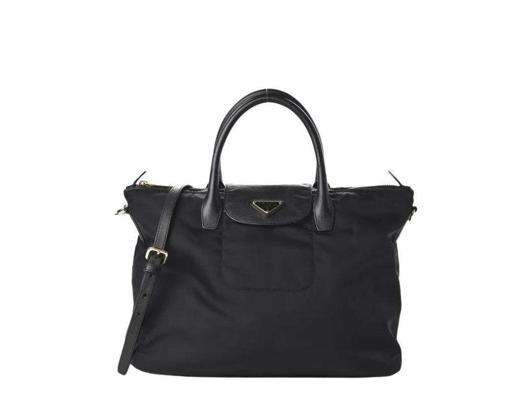 Prada Prada Tessuto Nylon Tote Black