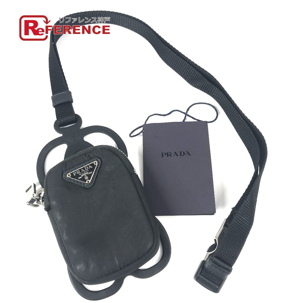 Prada PRADA triangle logo Smartphone pouch iPhone case with neck strap Mobile case
