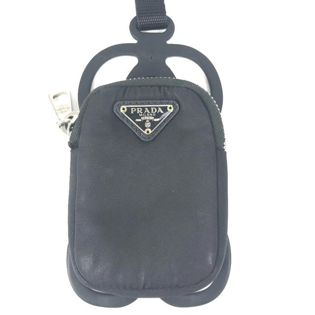 Prada PRADA triangle logo Smartphone pouch iPhone case with neck strap Mobile case - view 3