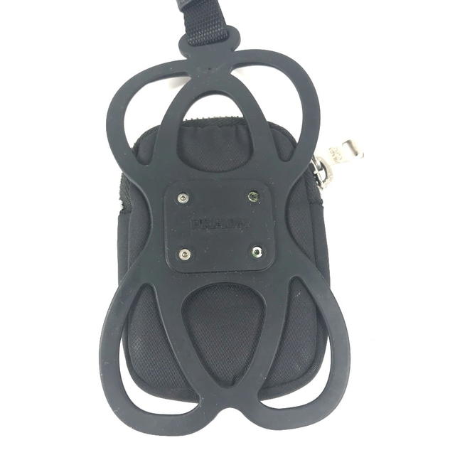 Prada PRADA triangle logo Smartphone pouch iPhone case with neck strap Mobile case - view 4
