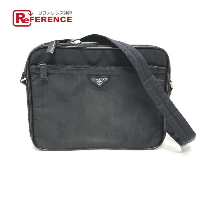 Prada PRADA V147S triangle plate 2WAY Shoulder Bag Briefcase Business bag Nylon Black - view 1