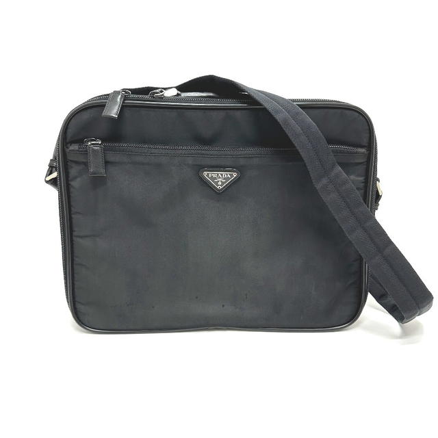 Prada PRADA V147S triangle plate 2WAY Shoulder Bag Briefcase Business bag Nylon Black - view 2
