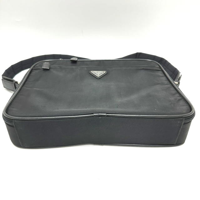 Prada PRADA V147S triangle plate 2WAY Shoulder Bag Briefcase Business bag Nylon Black - view 4