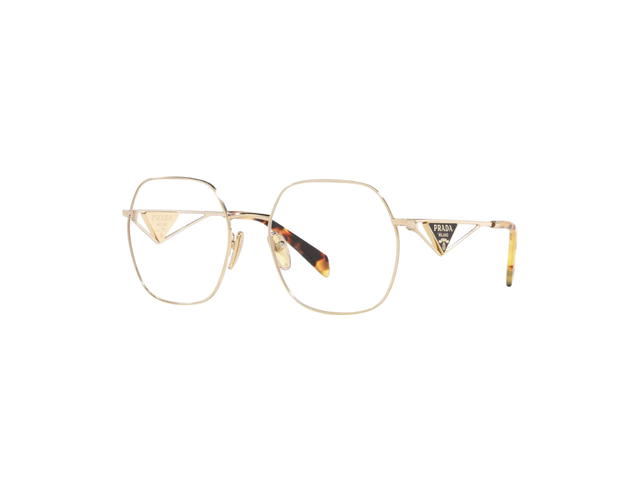 Prada Prada VPR 59Z Eyeglasses In Gold Metal Frame With Demo Lens Havana - view 1
