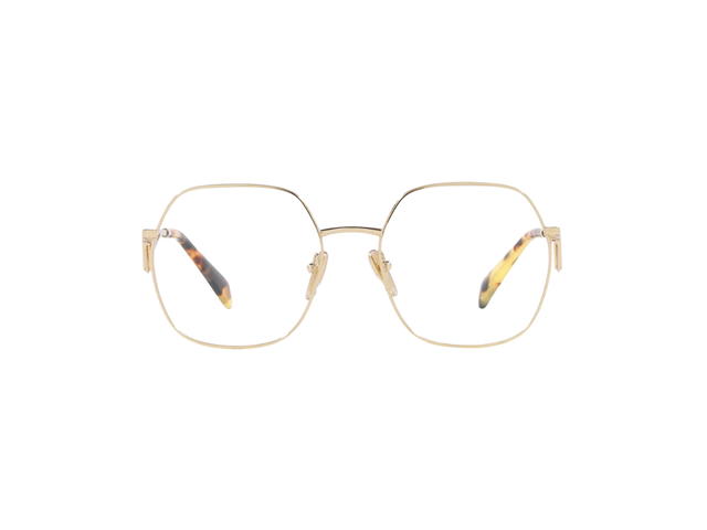 Prada Prada VPR 59Z Eyeglasses In Gold Metal Frame With Demo Lens Havana - view 2