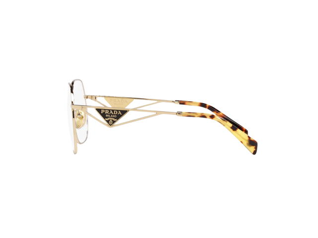 Prada Prada VPR 59Z Eyeglasses In Gold Metal Frame With Demo Lens Havana - view 3