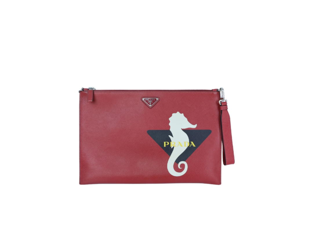 Prada Prada Clutch Bag Red