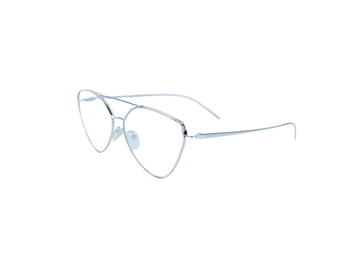 Prada Prada Geometric Frame Glasses Silver