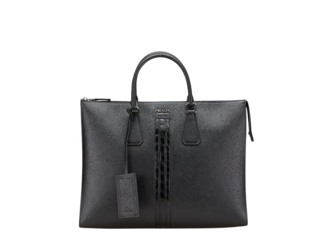 Prada Prada Business Bag In Black Leather