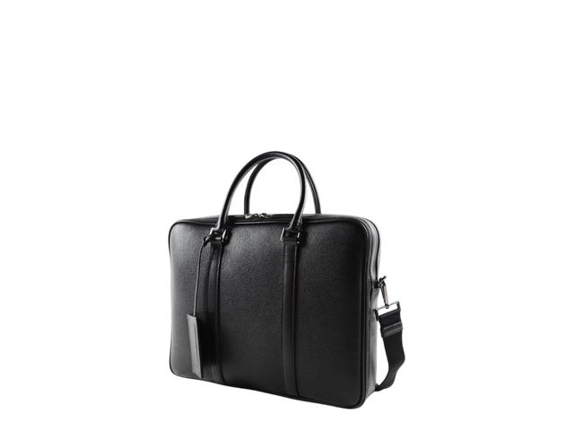 Prada Prada Grained Leather Briefcase Black - view 2