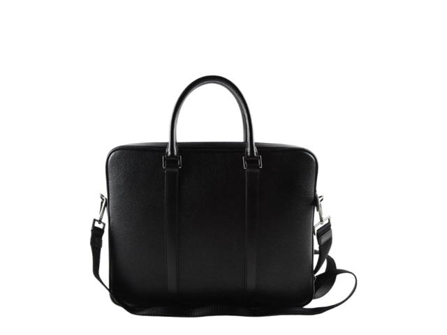 Prada Prada Grained Leather Briefcase Black - view 3