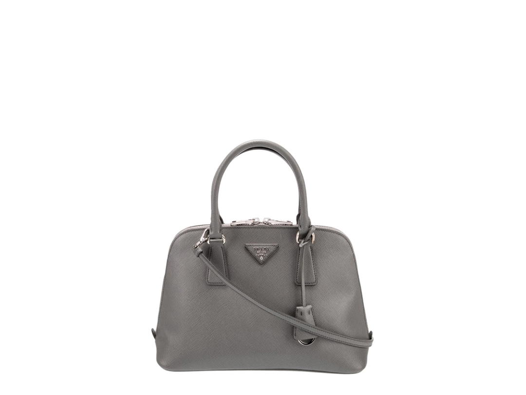 Prada Prada Saffiano Small Dome Bag Grey