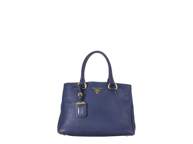 Prada Prada Vitello Daino Convertible Tote Navy - view 1