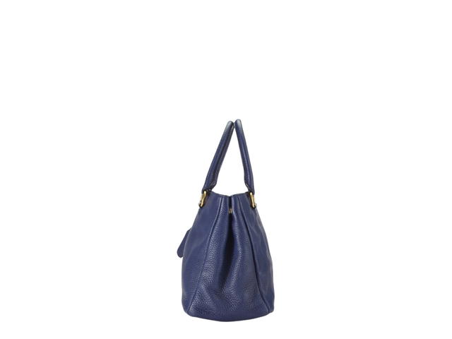 Prada Prada Vitello Daino Convertible Tote Navy - view 3