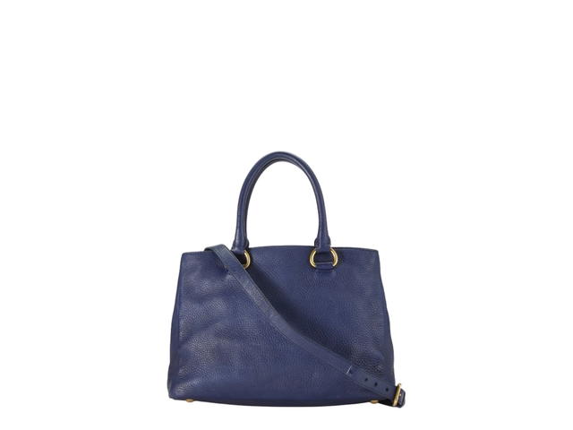 Prada Prada Vitello Daino Convertible Tote Navy - view 4