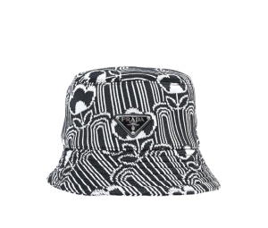 Buy Prada Triangle Bucket Hat Black White at Sasom – Authentic and Ready to Ship