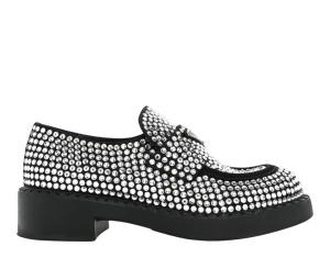 Buy Prada Satin Crystal Metal Triangle Logo Crystal Black  (W) at Sasom – Authentic and Ready to Ship