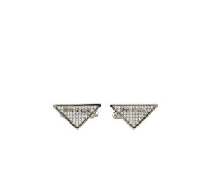 Buy Prada Crystal-Embellished Triangle Logo-Plaque Silver at Sasom – Authentic and Ready to Ship