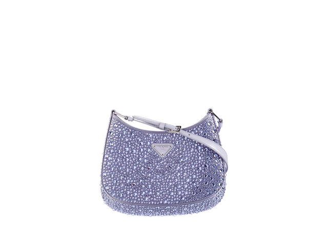 Prada Prada Crystal Embellished Cleo Shoulder Bag Light Purple - view 1