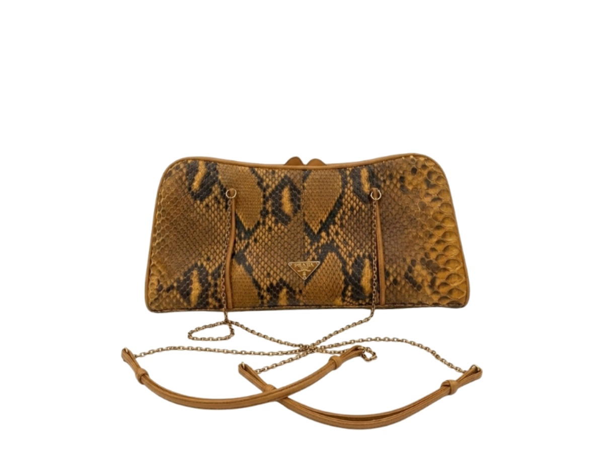 Prada Prada Python Handbag Orange