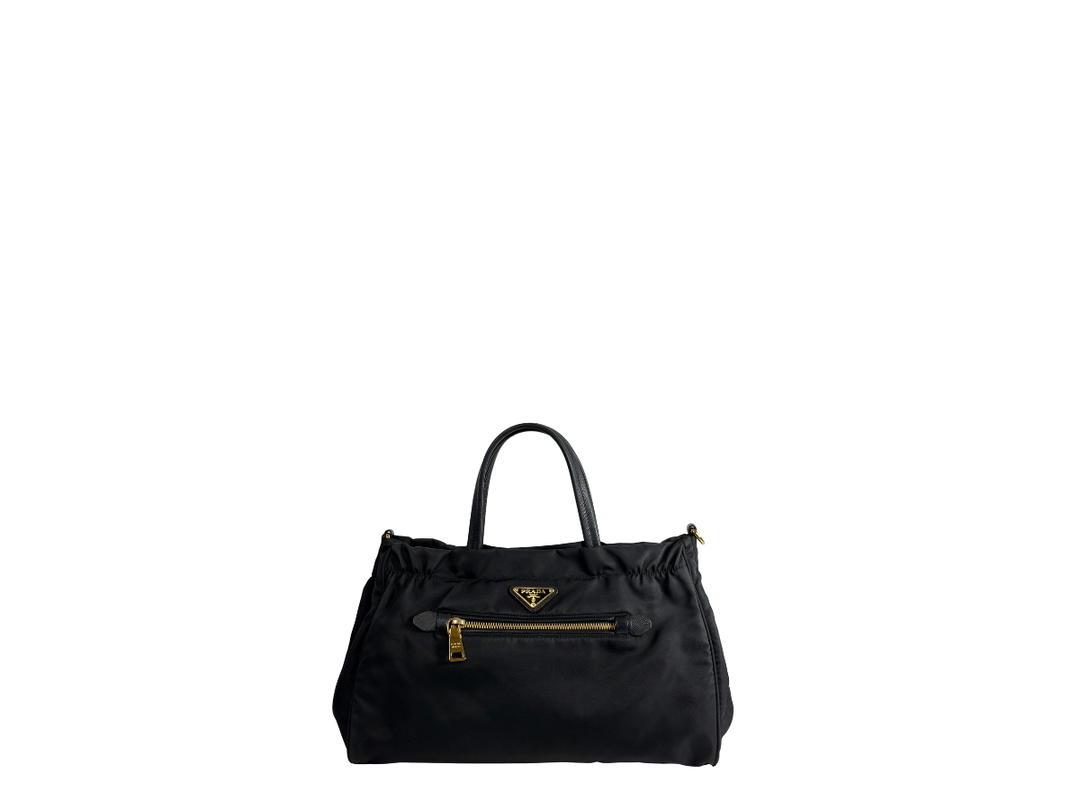 Prada Prada Tessuto Convertible Tote Bag Black