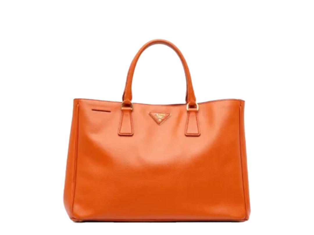 Prada Prada Large Saffiano Galleria Tote Bag Orange