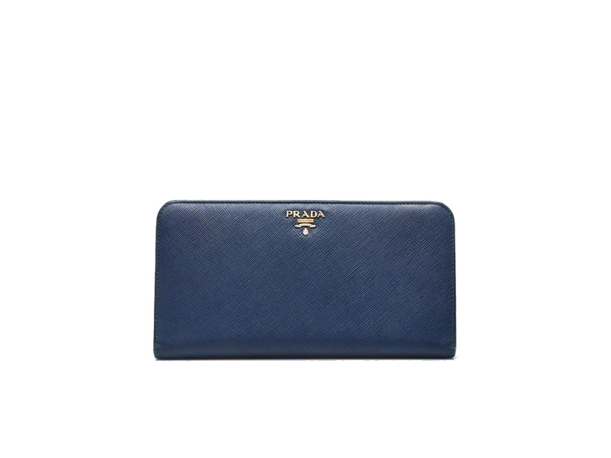 Prada Prada Large Organizer Wallet Blue