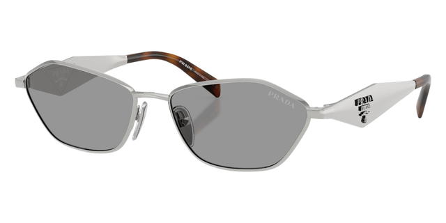 Prada Prada PRD50S  Irregular Sunglasses Silver Grey Lens - view 1