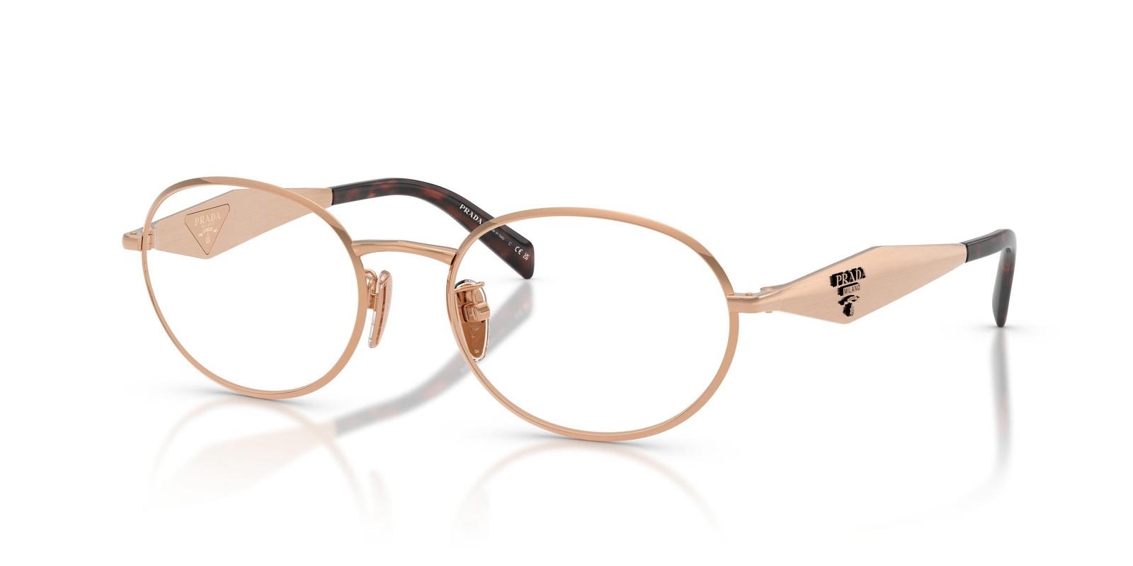 Prada Prada PRD53VD Oval Glasses Rose Gold