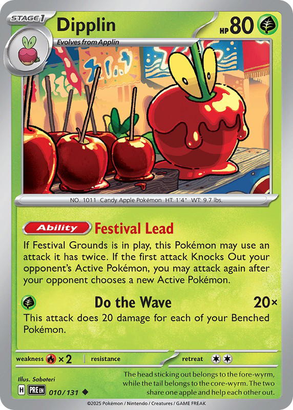 Pokemon Pokemon Dipplin U [PRE 010/131] Scarlet & Violet "Prismatic Evolutions" (EN)
