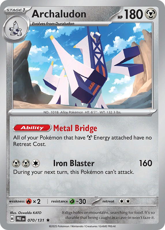 Pokemon Pokemon Archaludon R [PRE 070/131] Scarlet & Violet "Prismatic Evolutions" (EN)