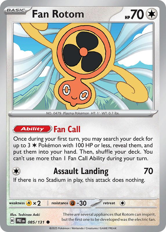 Pokemon Pokemon Fan Rotom C [PRE 085/131] Scarlet & Violet "Prismatic Evolutions" (EN)
