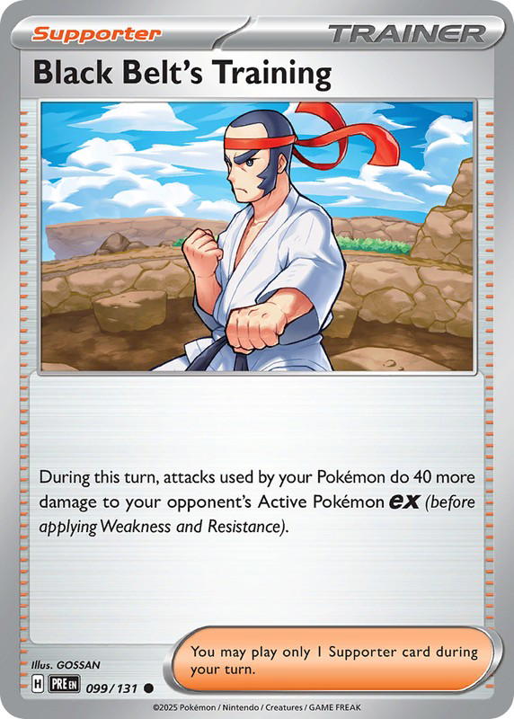 Pokemon Pokemon Black Belt's Training C [PRE 099/131] Scarlet & Violet "Prismatic Evolutions" (EN)