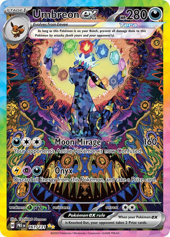 Pokemon Pokemon Umbreon ex SIR [PRE 161/131] Scarlet & Violet "Prismatic Evolutions" (EN)