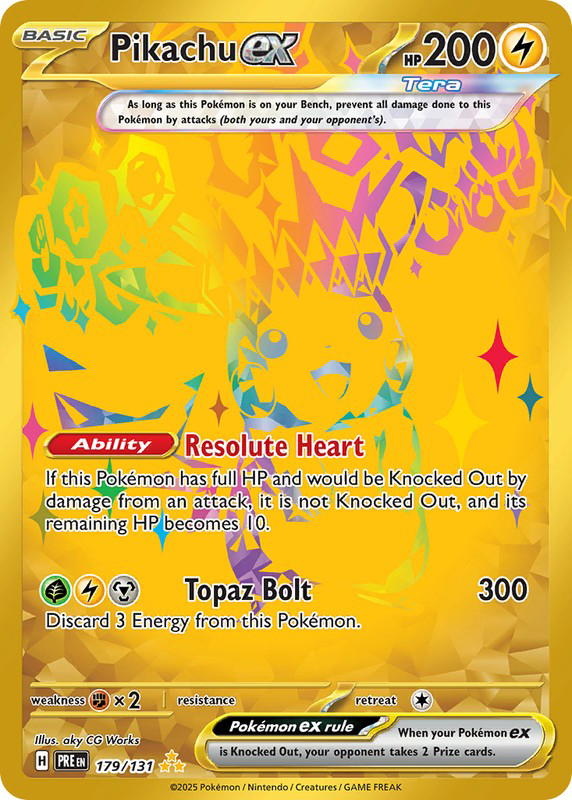 Pokemon Pokemon Pikachu ex HR [PRE 179/131] Scarlet & Violet "Prismatic Evolutions" (EN)