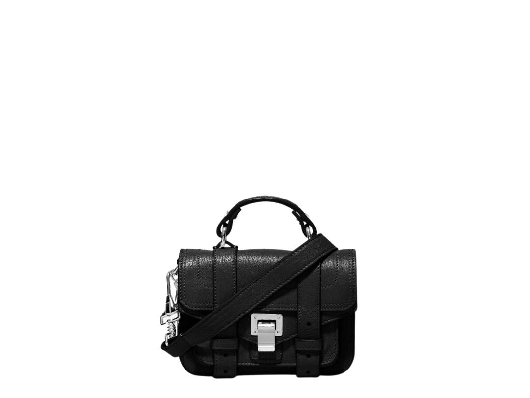 Proenza Schouler Proenza Schouler PS1 Micro Bag In Lambskin Leather With Silver-Tone Metal Hardware Black
