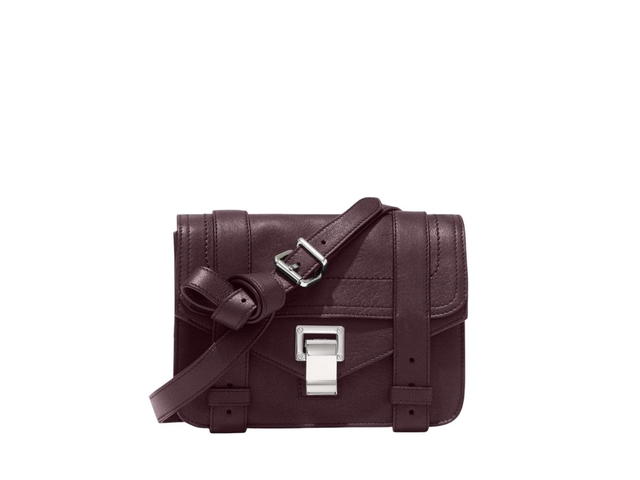 Proenza Schouler Proenza Schouler PS1 Mini Crossbody Bag In Lambskin Leather With Silver-tone Metal Hardware Chocolate Plum - view 1