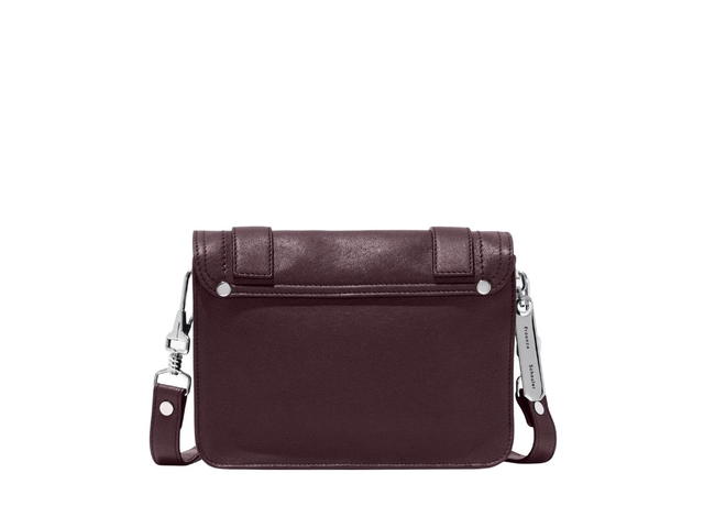 Proenza Schouler Proenza Schouler PS1 Mini Crossbody Bag In Lambskin Leather With Silver-tone Metal Hardware Chocolate Plum - view 2