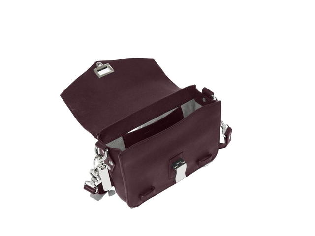 Proenza Schouler Proenza Schouler PS1 Mini Crossbody Bag In Lambskin Leather With Silver-tone Metal Hardware Chocolate Plum - view 3