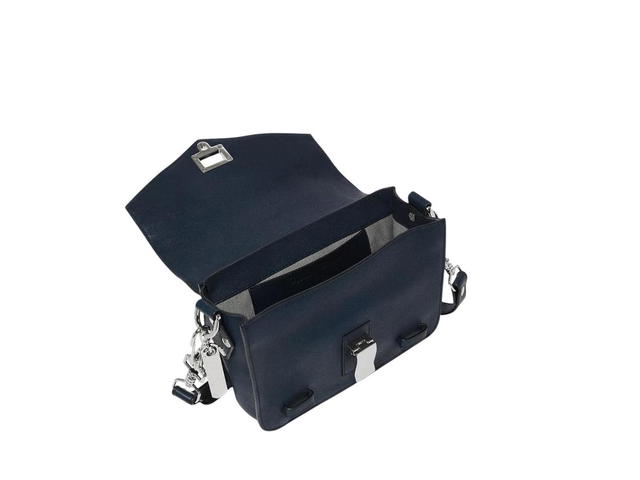 Proenza Schouler Proenza Schouler PS1 Mini Crossbody Bag In Lambskin Leather With Silver-tone Metal Hardware Navy Blue - view 3