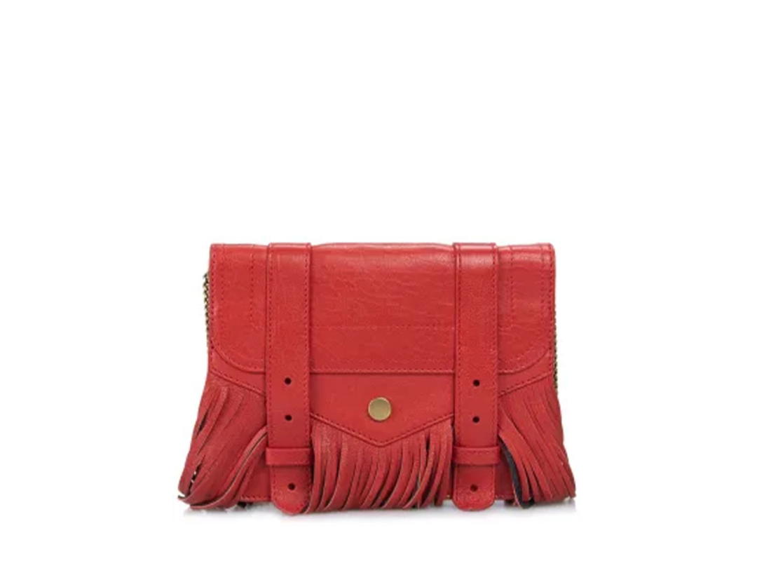 Proenza Schouler Proenza Schouler PS1 Wallet On Chain In Calfskin With Gold-Tone Hardware Red