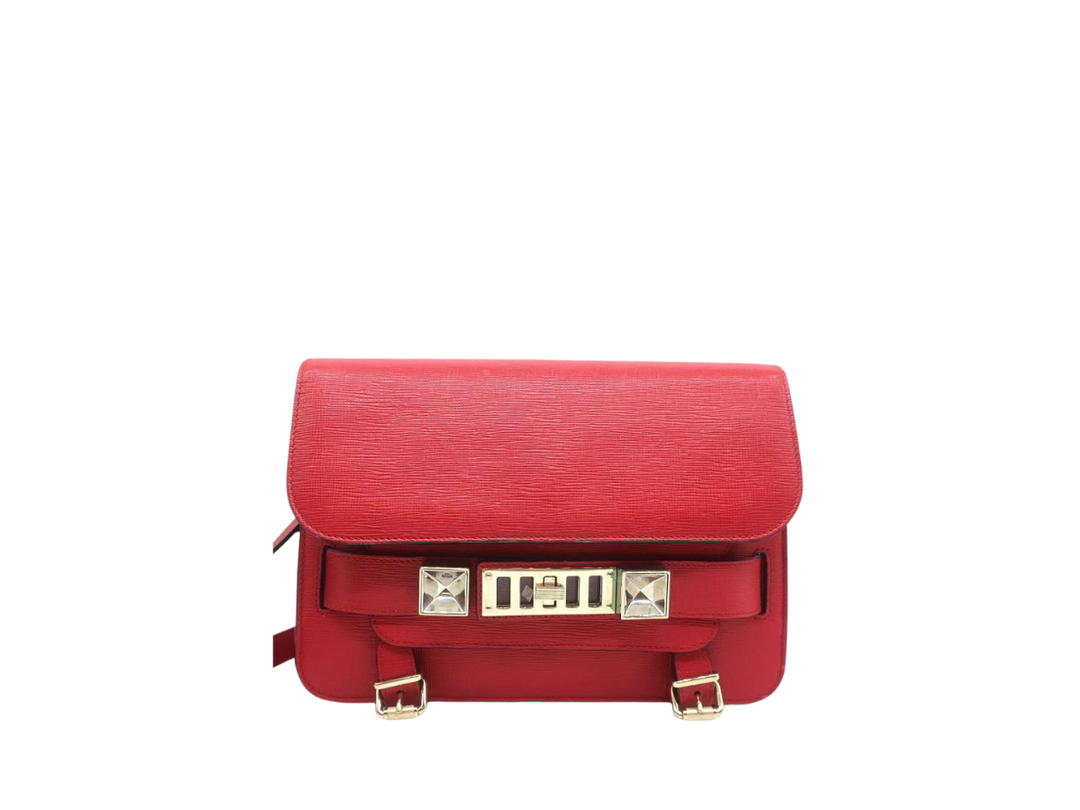 Proenza Schouler Proenza Schouler PS11 Mini Classic Bag In Calf Leather With Gold Tone Hardware Red