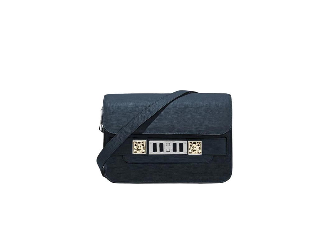 Proenza Schouler Proenza Schouler PS11 Mini Classic Bag In Calf Leather With Silver-Tone Metal Hardware Dark Navy