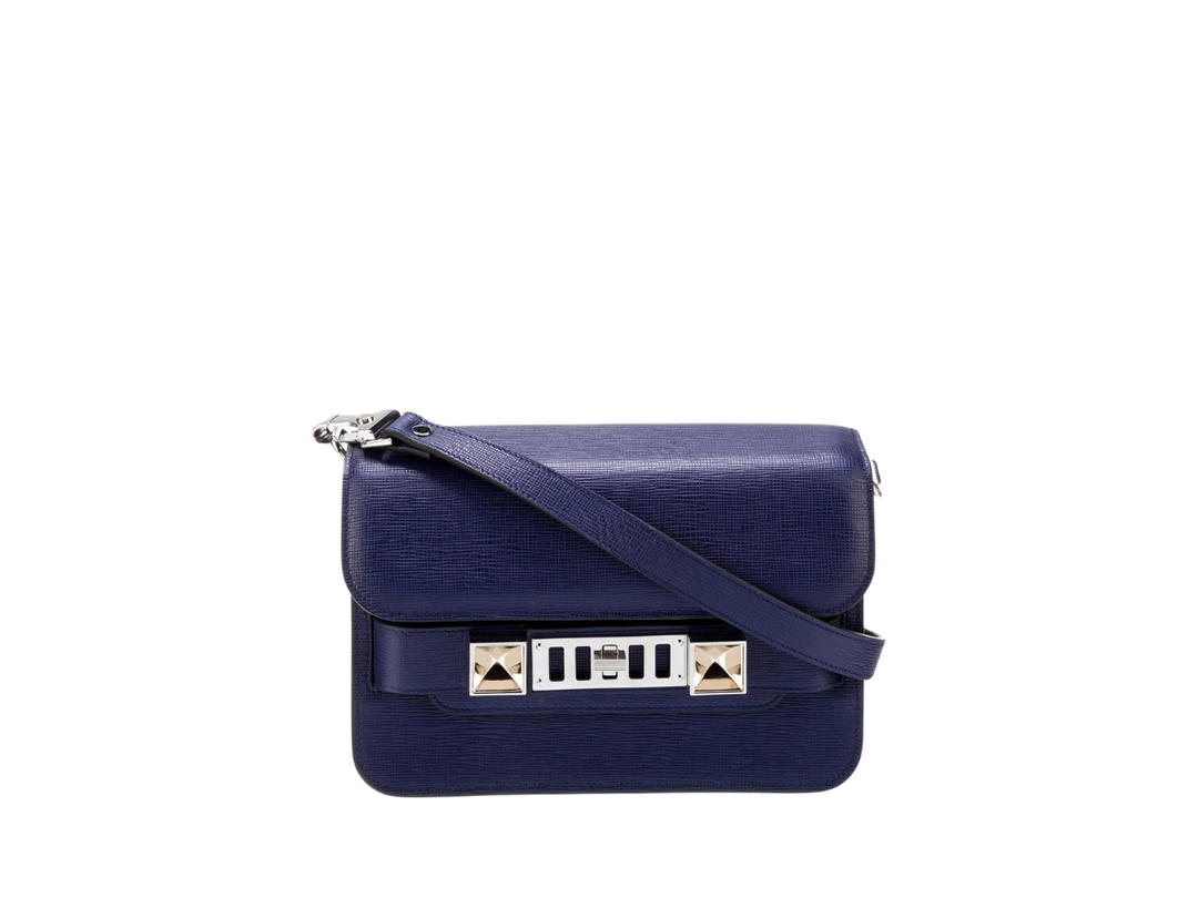 Proenza Schouler Proenza Schouler PS11 Mini Classic Bag In Calfskin Leather With Silver-Tone Hardware Blue
