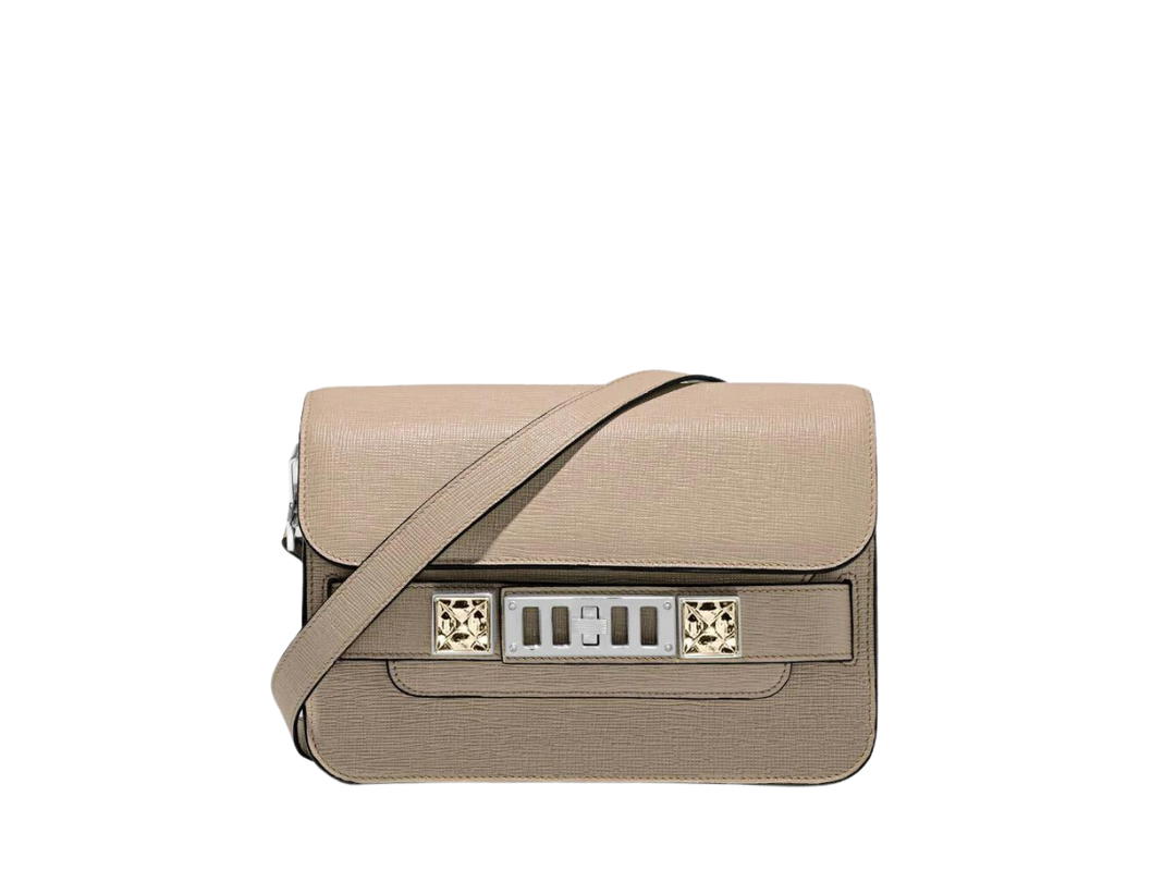 Proenza Schouler Proenza Schouler PS11 Mini Classic Bag In Calfskin Leather With Silver-Tone Hardware Light Taupe