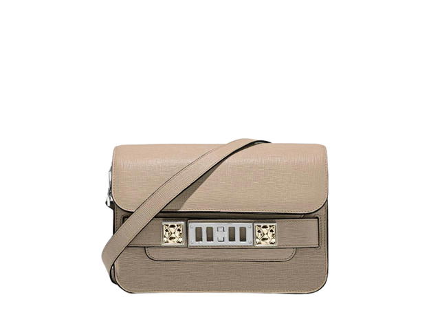 Proenza Schouler Proenza Schouler PS11 Mini Classic Bag In Calfskin Leather With Silver-Tone Hardware Light Taupe - view 1